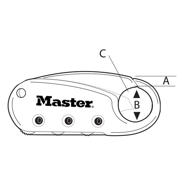 Master Lock 1551EURDBLK kombinační karabina s kabelem černá