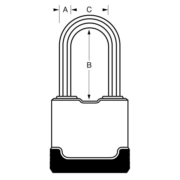 Master Lock Excell M515EURDLHCC visací zámek 54 mm