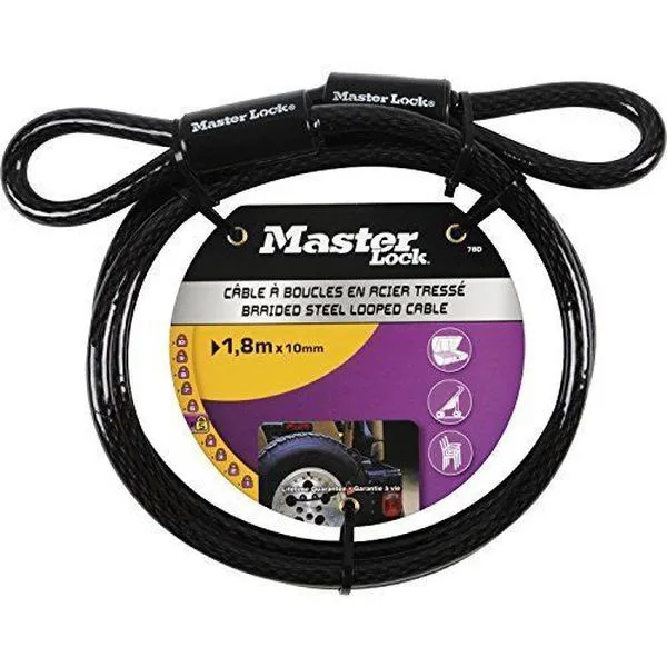 Master Lock 78EURD ocelové lanko 180 cm x 10 mm
