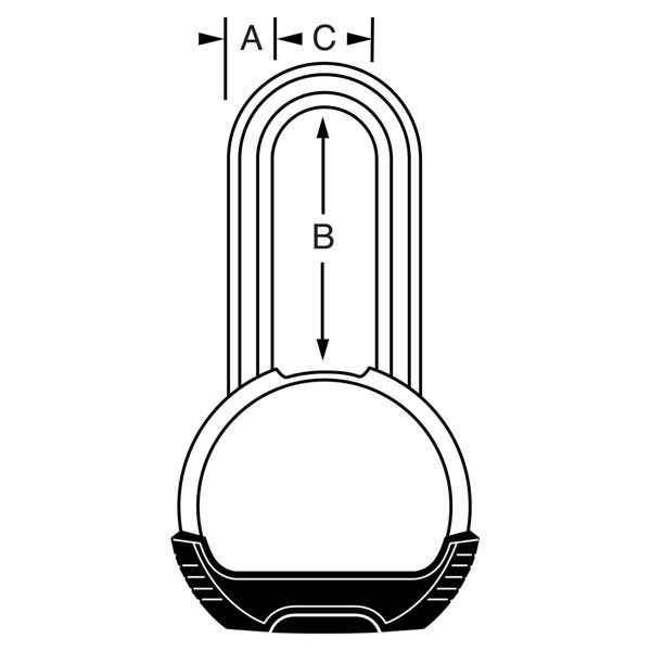 Master Lock Excell M830EURDLH visací zámek 54 mm chrom