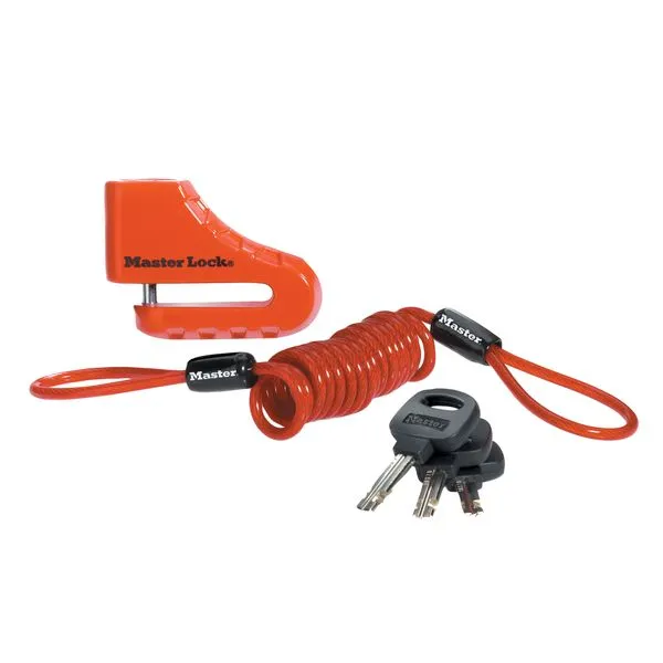 Master Lock 8303EURDPS zámek kotoučové brzdy 80 mm červený