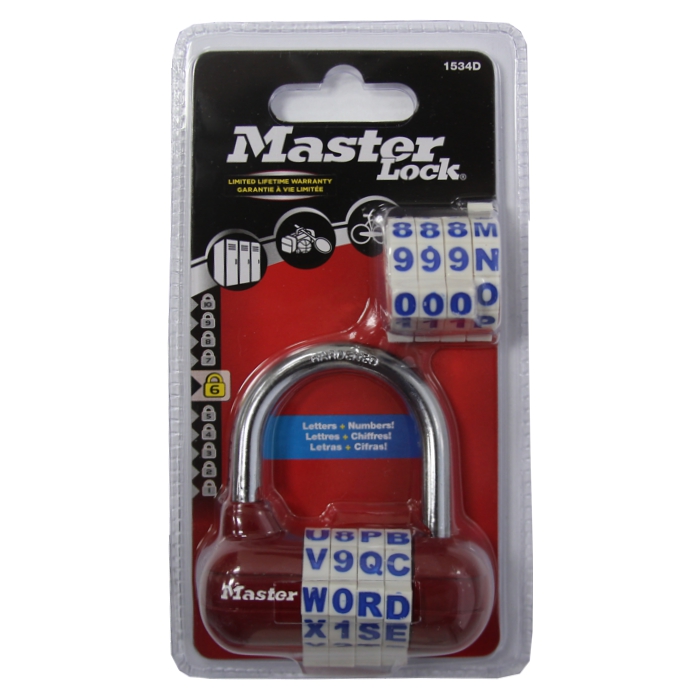 Master Lock 1534EURD zámek 64 mm červený horizontální