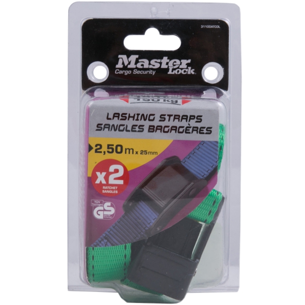 Master Lock 3110EURDAT upínací popruhy modré 250 cm 2 ks