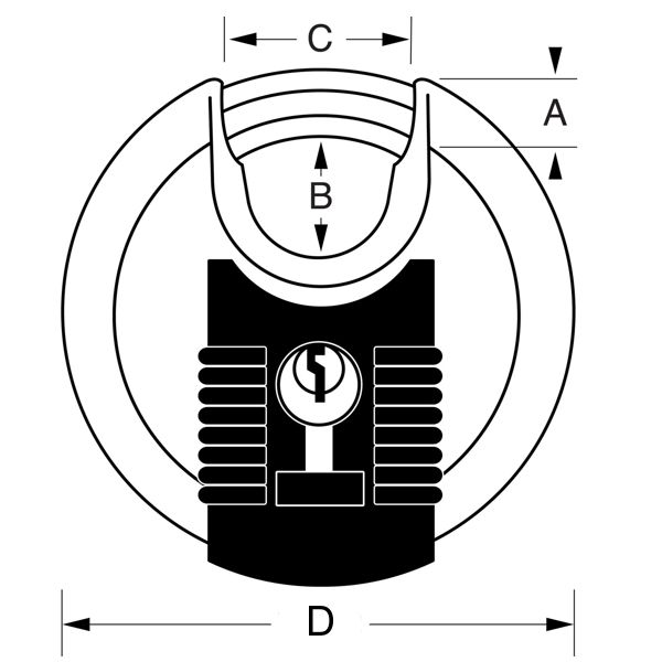 Master Lock Excell M40EURT diskový zámek 70 mm sada 2 ks