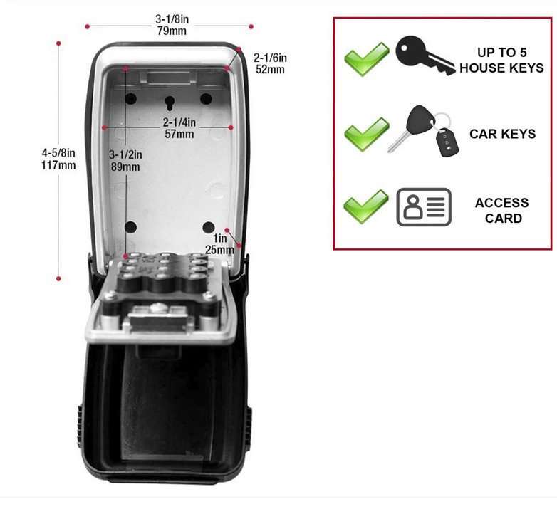 Master Lock 5423EURD schránka na klíče na zeď