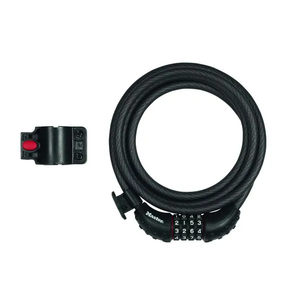 Master Lock 8120EURDPRO lanko na kolo 1,8m černé