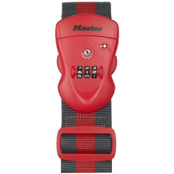Master Lock 4702EURDRED popruh TSA 2 m červený kombinační
