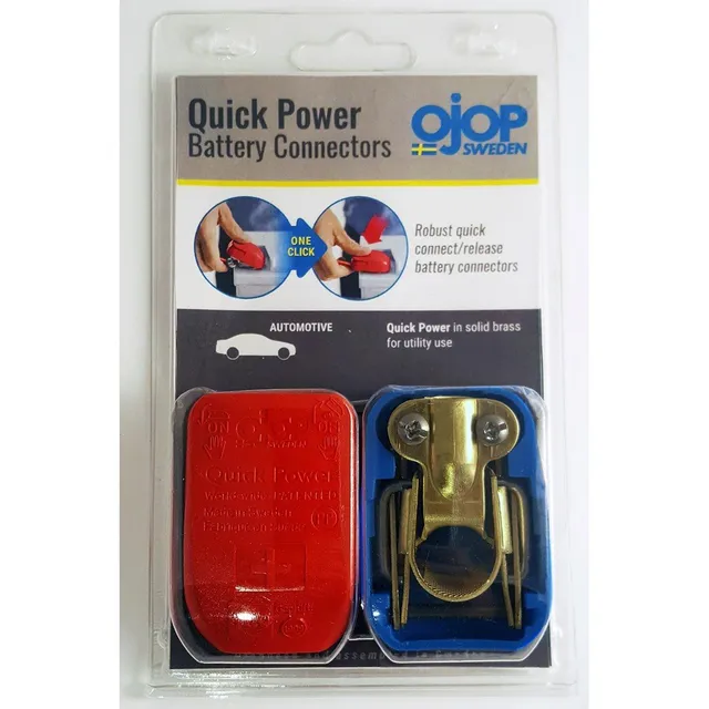OJOP Quick Release bateriové svorky sada červená modrá