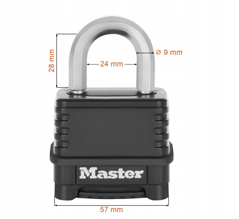 Master Lock Excell M178EURD kombinační zámek 56 mm kódový