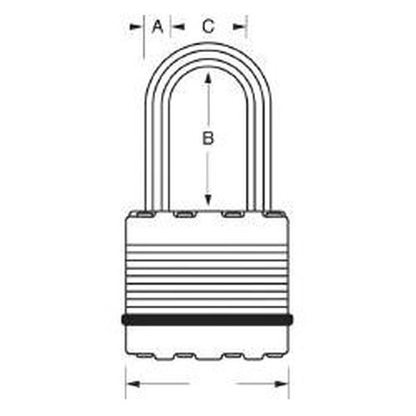 Master Lock Excell M15EURDLFCC zámek 64 mm titan