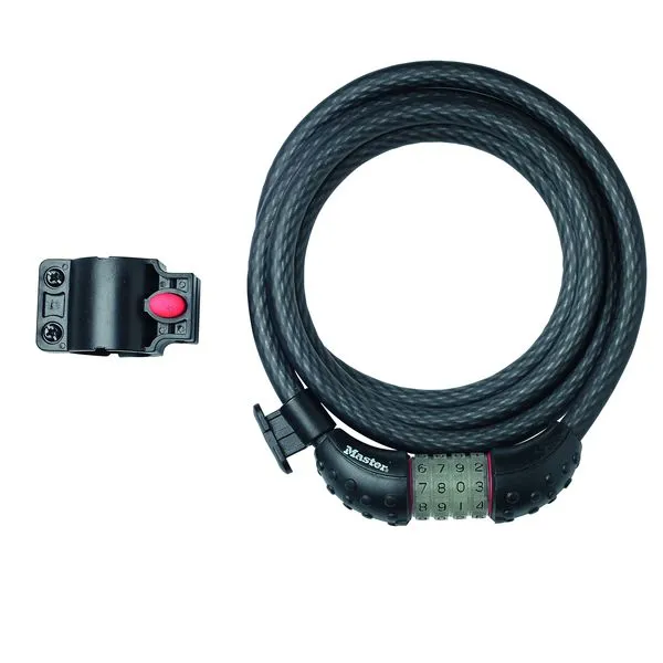 Master Lock 8190EURDPRO lanko na kolo 1,8 m černé