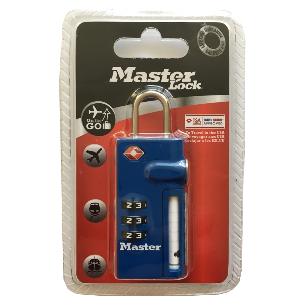 Master Lock 4693EURDBLU zámek na zavazadla modrý