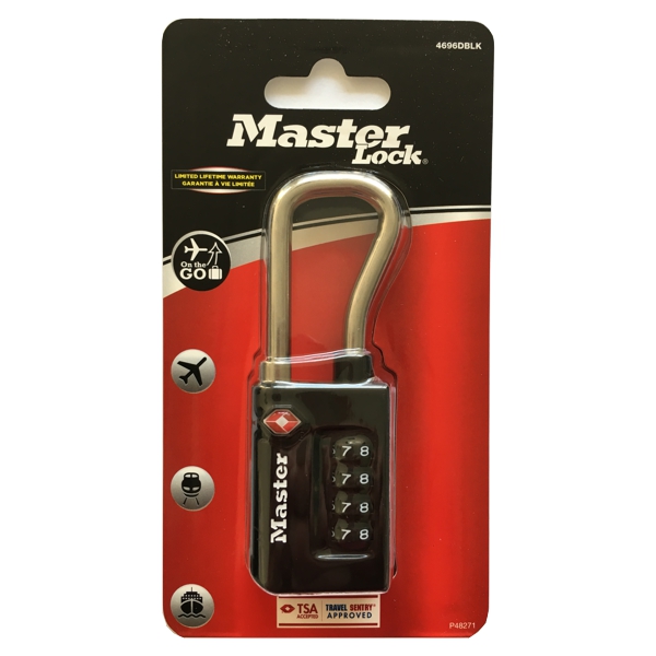 Master Lock 4696EURDBLK visací kombinační zámek TSA černý 35 mm