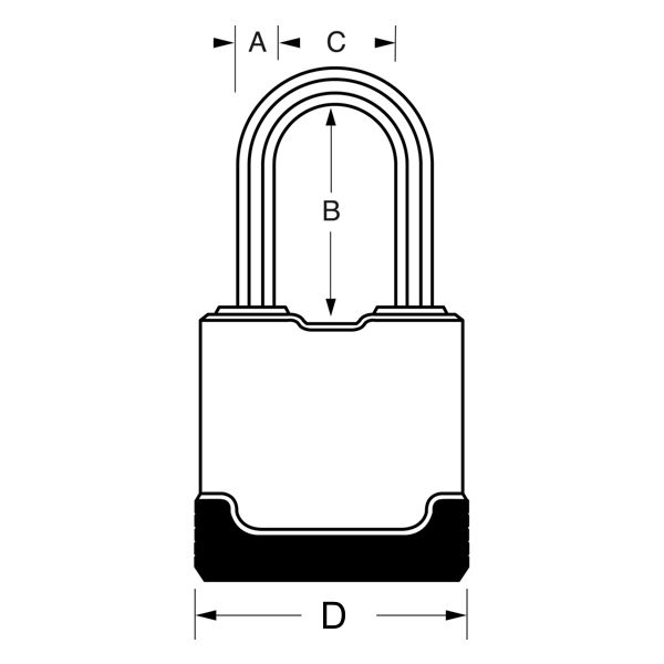 Master Lock Excell M115EURTLF visací zámek 48 mm 2 ks
